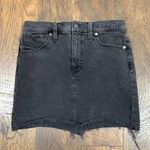 Madewell  Stretch Denim Straight Black Skirt Photo 0