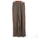 Gap Pants Women 4 Gray Velvet Velour Wide Leg Pants Pockets Mid Rise Classic Photo 1