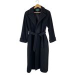 Ralph Lauren  LRL Camel Hair Robe Style Wrap Coat Women’s 4 Black Old Money *Read Photo 3