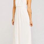 Show Me Your Mumu Amanda Halter Maxi Dress Size S White Bridal Angel Graduation Photo 0