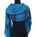 Eddie Bauer Gingham Striped Scarf Blue Photo 2