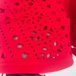 Alya Women's Scuba Sleeveless Round Neck Eyelet A-Line Party Dress Red Size XS Photo 7