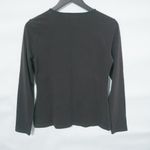 Eddie Bauer  M Chocolate Brown Cotton Cross Top Photo 2
