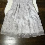 Yoana Baraschi Gray Celestine Silk Lace Sleeveless Cocktail Dress Photo 4