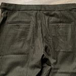 Theory Green Pinstripe Wool Blend Wide Leg Dress Pants 6 Photo 8