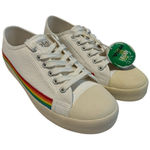 Gola Women’s Size 8 Coaster Sneaker Off White Rainbow Drop Striped #S1 Photo 0