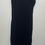 Mikey & Joey Black Embroidered Strappy Bodycon Midi Dress size M Photo 2
