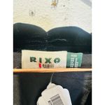 RIXO Black Floral Embroidered Velvet V Photo 8