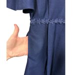 Draper James NWT Solid Maggie Lace Flower Trim Fit & Flare Dress Navy 6 Photo 8