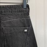 ZARA  High Rise Wide Leg Cotton Denim Jeans in Washed Black Size 2 Photo 11