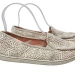 Roxy Crochet Slip On Comfort Casual Low Top Loafers Shoes Cream Size 7.5 Photo 6