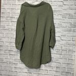 Kona Sol  Sage Green 100%‎ cotton button down Top cover up size M Photo 1