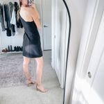 CINQ A SEPT One Shoulder Tulle Puff Sleeve Black Mini Dress Size 4 Photo 2