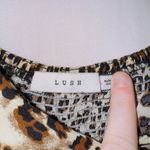 Lush Clothing Lush Leopard Print Sleeveless Ruffle Trim Ankle Cropped Jumpsuit size large Photo 4