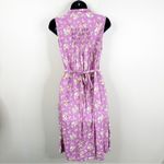 April Cornell Dress Womens XS Cottagecore Floral Print Sleeveless Button Front Pink Photo 1