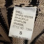 Miou Muse Striped Turtleneck Sweater Oversized mocha and black Size S Photo 8