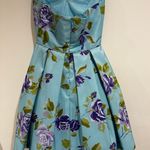 Sherri Hill Strapless Dress. Floral Photo 1