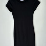 Princess Polly  black ribbed short sleeve dress size 4 Photo 0