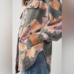 Free People 🥳 HP🥳 NWT Printed Ruby Jacket in Charcoal Combo Photo 3