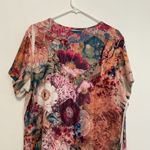 DRESSBARN DRESS BARN Plus Size Multi Floral Sublimation Short Sleeve Y2K Blouse Pink Photo 9