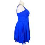 David's Bridal Womens Bridesmaid Party Dress Chiffon Layered Skirt Blue Size 14 Photo 2