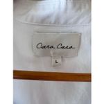 Cara Cara Rumson Top White Button Down Blouse with Tie Front Size Large Photo 2