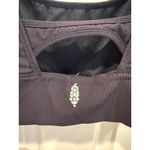 Free People FP Movement Hit The Slopes Black Ribbed Cutout Bra Top Size Medium Photo 2
