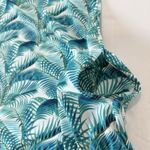 Tommy Bahama  Teal Floral Amongst Fronds Off Shoulder UPF Dress Pockets LARGE Photo 3