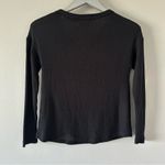 Anthropologie  Akemi + Kin Black Waffle Knit Twist Knot Shirt Photo 4