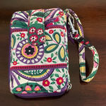 Vera Bradley Floral Wristlet with Purple Accents Photo 0