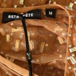 NEW Retrofete Vinci Maxi Dress Nude and Silver Size Medium Tan Photo 12