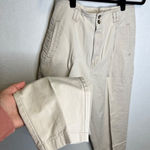 Maurice's Women Pleated Khaki Cotton Pants Size 13 14 Vintage 90s Photo 0