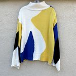 Callahan Knitwear Colorblock Abstract Knit Sweater M Blue Size M Photo 7