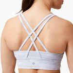 Lululemon Energy Luxtreme Sports Bra size 4 Gray and White Photo 1