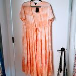 Torrid NWT Plus 0 0X 12 Peach Tie Dye Duster Cover Up Kimono Top NEW Photo 1