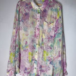 Adyson Parker  Button Down Shirt Floral Watercolor Pastel‎ 3 XL Photo 0