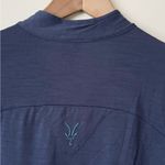 Ibex L Merino Wool Baselayer 1/4 Zip in Ink Blue Size L Photo 3