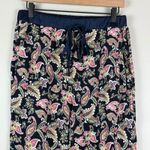 Umgee  Paisley Print Womens‎ Pants Large Multi Elastic Straight Leg Trousers Boho Photo 1