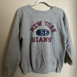 American Vintage Vintage 80s Champion New York Giants‎ Crewneck Sweater Sz Large Grey Womens Photo 0