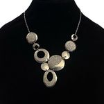 Ny Collection silver tone glitter accent statement necklace Photo 0