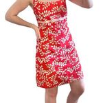 No Boundaries Vintage Y2K 90s Red Floral Mini Sun Dress White Flower Leaf Spaghetti Strap Lace Photo 0
