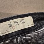 Free People {26}  We The Free Distressed Black Denim Mini Skirt Photo 11