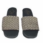 st. john's bay Woven Sandals, Gold, Black, 8 Photo 1