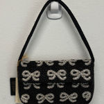 From India To You | Beaded Silver Bow Shoulder Bag Black Photo 0