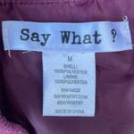Say What? Say What Red Burgundy Maroon Bomber Zip Up Jacket Photo 4