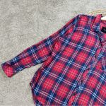 Rails  Women’s Button Down Shirt Longsleeve in Plaid Hunter Coral Indigo Size L Photo 5