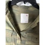 SO  Women's Army Green Camo Collared Mini Tie Belt Shirt Dress Size Small Photo 6