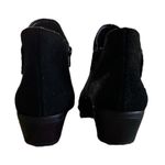 Jack Rogers  Peyton Black Suede Ankle Boots Leather Zipper Block Heels 7.5 EUC Photo 3