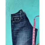 Maurice's Capri Jeans Embroidery Stretch Flat Front Denim Blue Women's Size 6 Photo 9