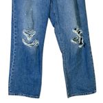 Levi's Levi’s Ribcage Straight Ankle Jeans Womens 30 Medium Wash High Rise Distressed Photo 2